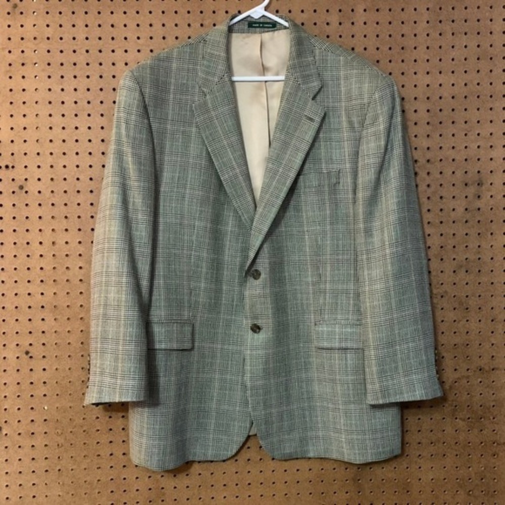 Lauren Ralph Lauren Men's Plaid Blazer Silk Wool‎ Sport Coat Academia Preppy 48R
